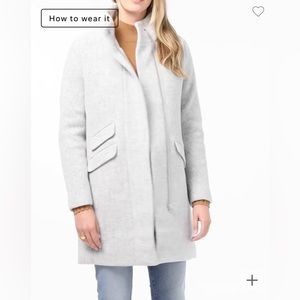 J. Crew cocoon Italian stadium wool coat, like new